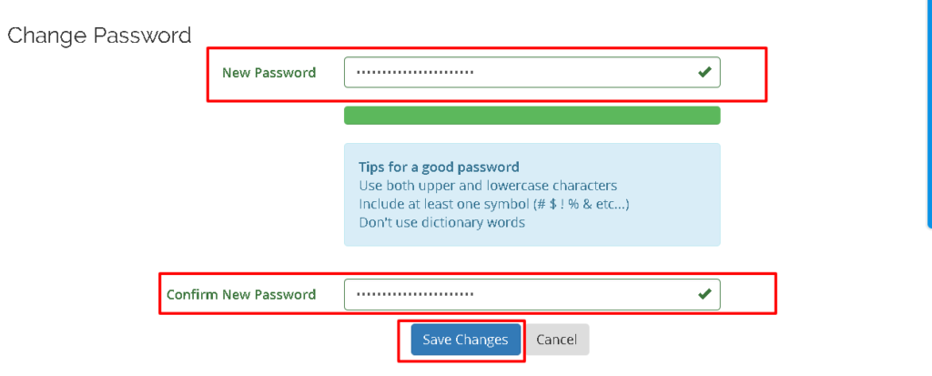 How to change Cpanel Password from Client Area?